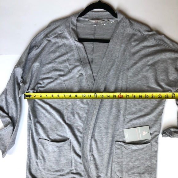NWT Harmony Balance gray open front 3/4 sleeve soft cardigan sweater 1X - Picture 3 of 6